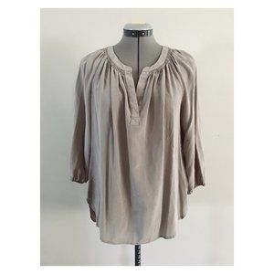 Max Studio Silk Peasant Top Sz S
